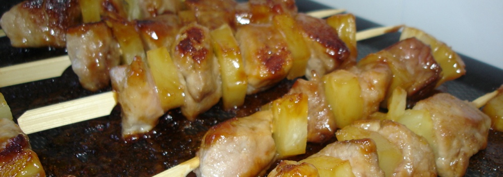 Brochettes Porc Ananas
